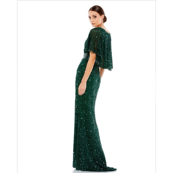 Mac Duggal Emerald Sequin Maxi Gown - Picture 3 of 11